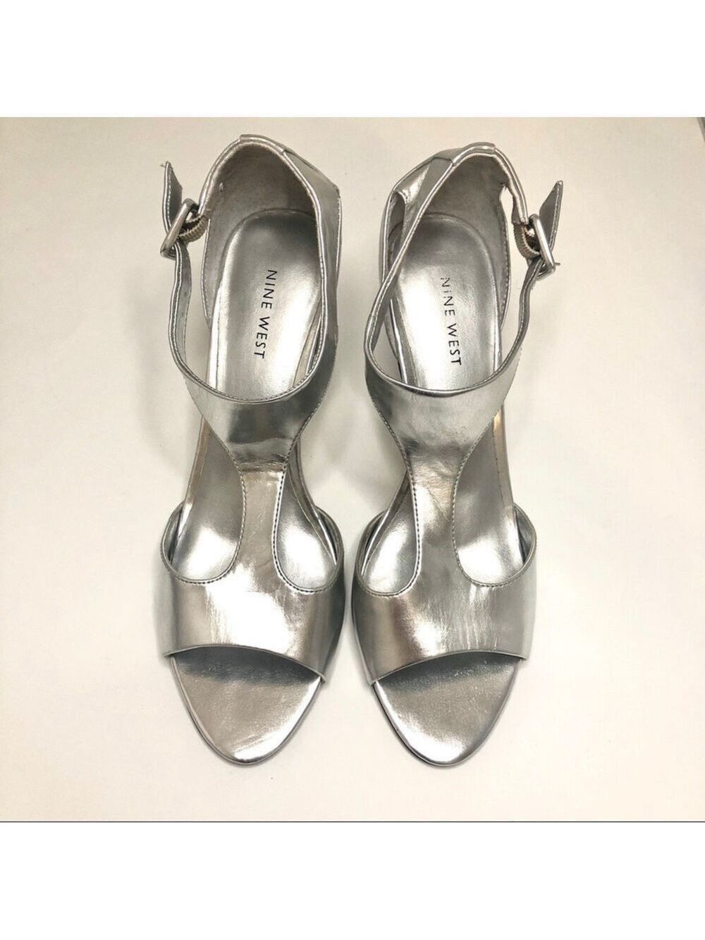 NINE West silver sandals